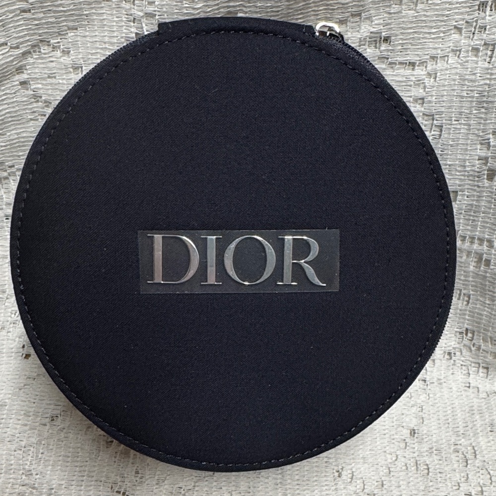 Dior Black Round Cosmetic Bag